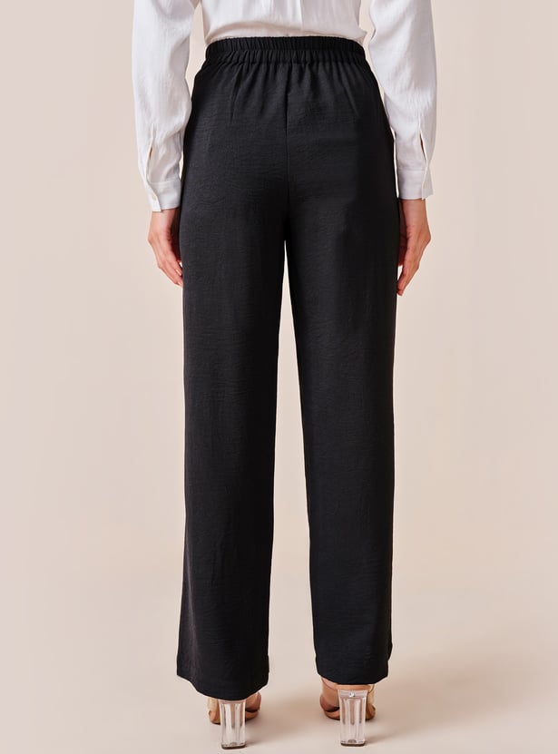 AND Solid Wide Leg Trousers