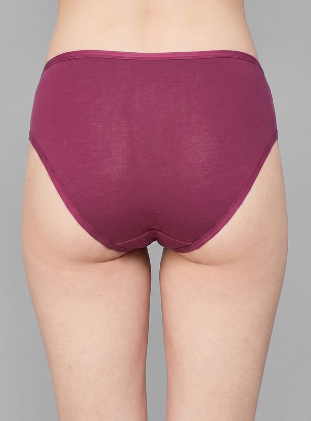 AMANTE Solid Hipster Panty - Pack of 3