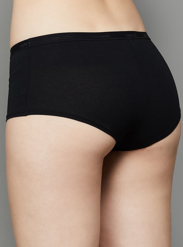 AMANTE Solid Boy Shorts - Pack of 2