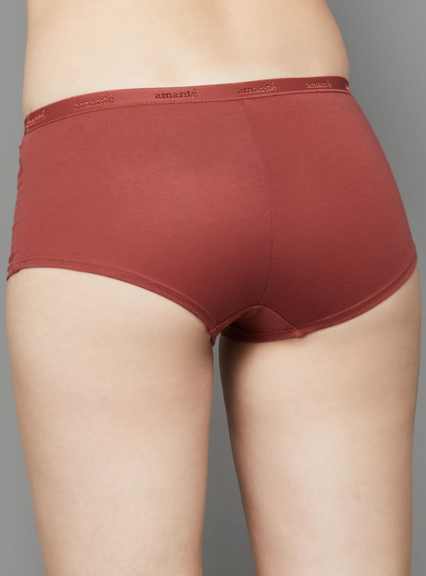 AMANTE Solid Boy Shorts - Pack of 2