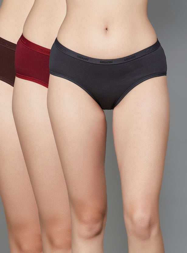 AMANTE Solid Hipster Panties
