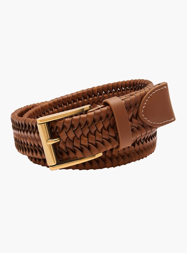 FOSSIL Braided Leather Belt