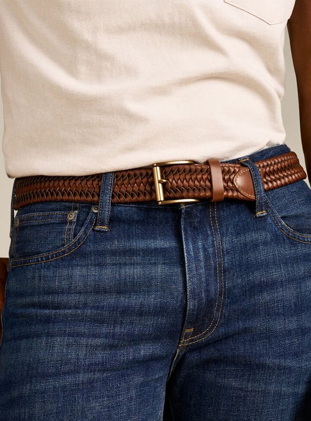 FOSSIL Braided Leather Belt