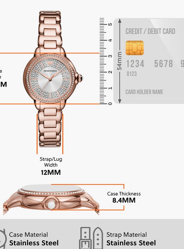 EMPORIO ARMANI Embellished Analog Watch - AR11633I