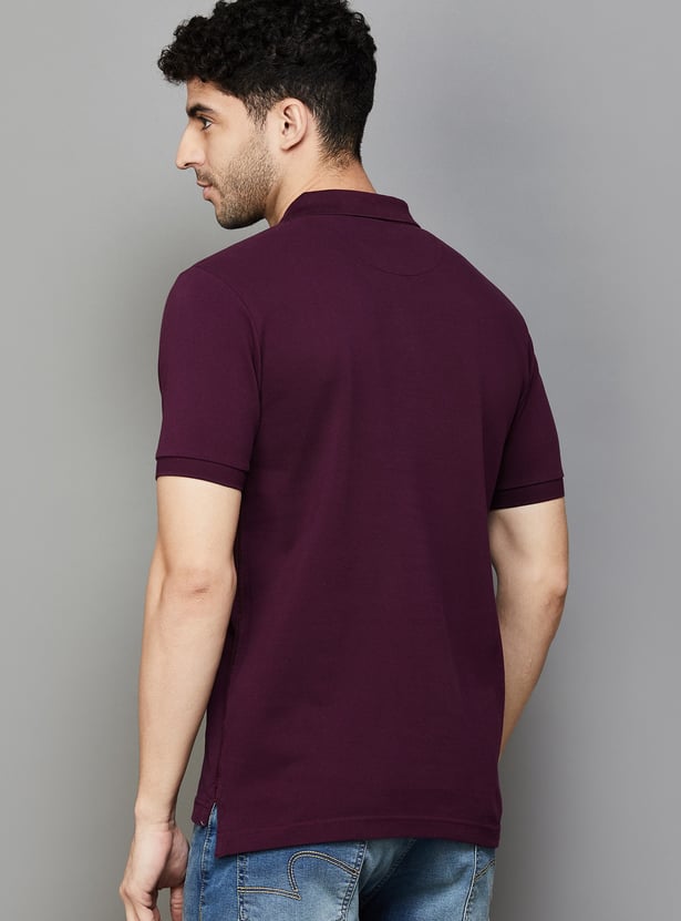 US POLO ASSN Solid Regular Fit Polo T-shirt