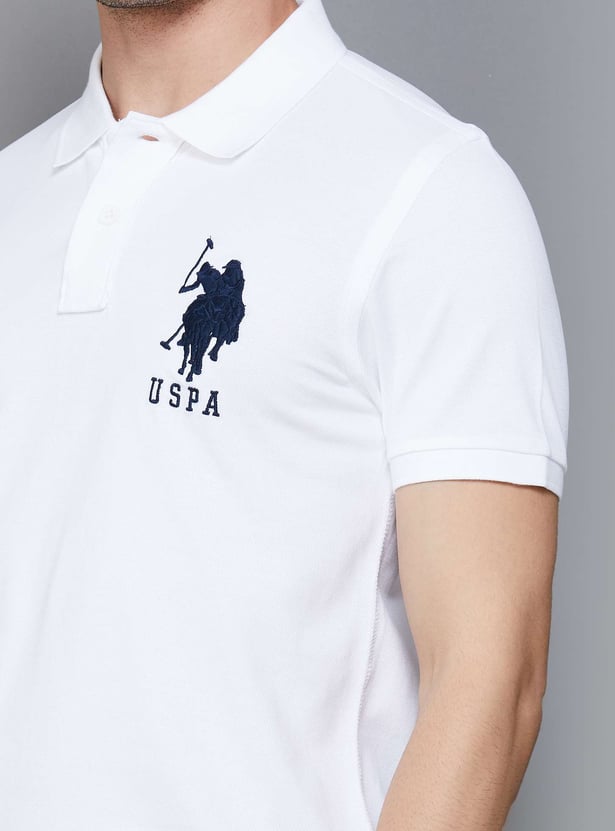 US POLO ASSN Logo Appliqued Polo T-shirt