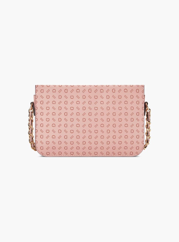 GUESS Branding Chain Accent Sling Bag