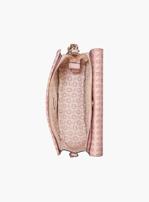 GUESS Branding Chain Accent Sling Bag
