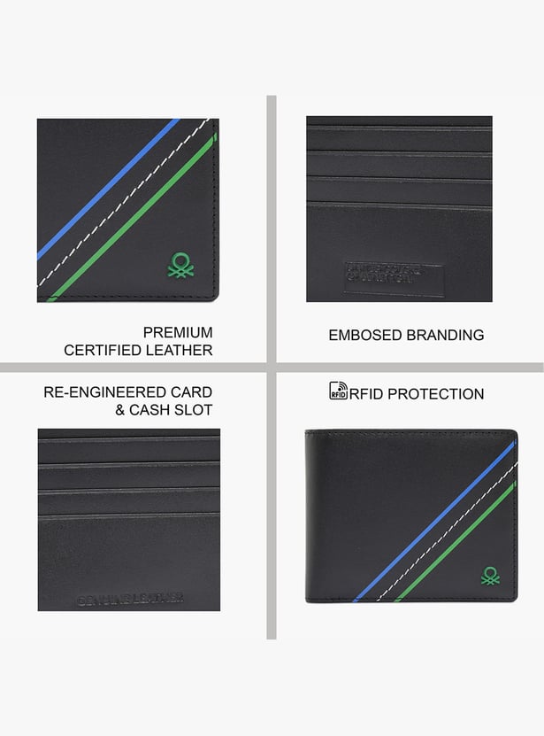 UNITED COLORS OF BENETTON Striped Bi-Fold Wallet