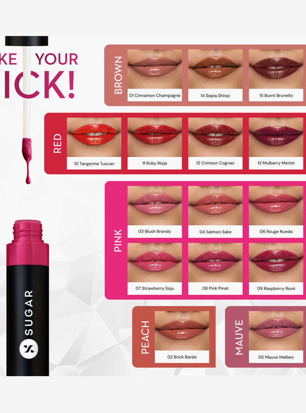 SUGAR Partner In Shine Transferproof Lip Gloss - 04 Salmon Sake - 3ml