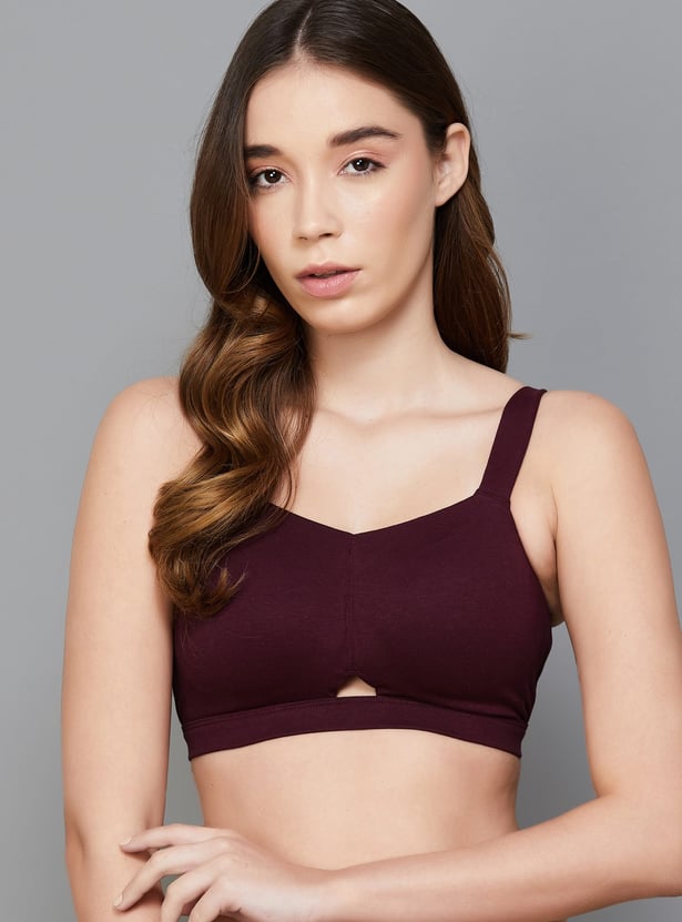 ENAMOR Solid Padded Non-Wired Minimizer Bra