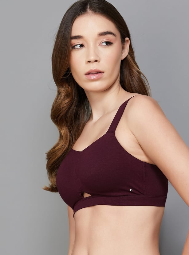 ENAMOR Solid Padded Non-Wired Minimizer Bra