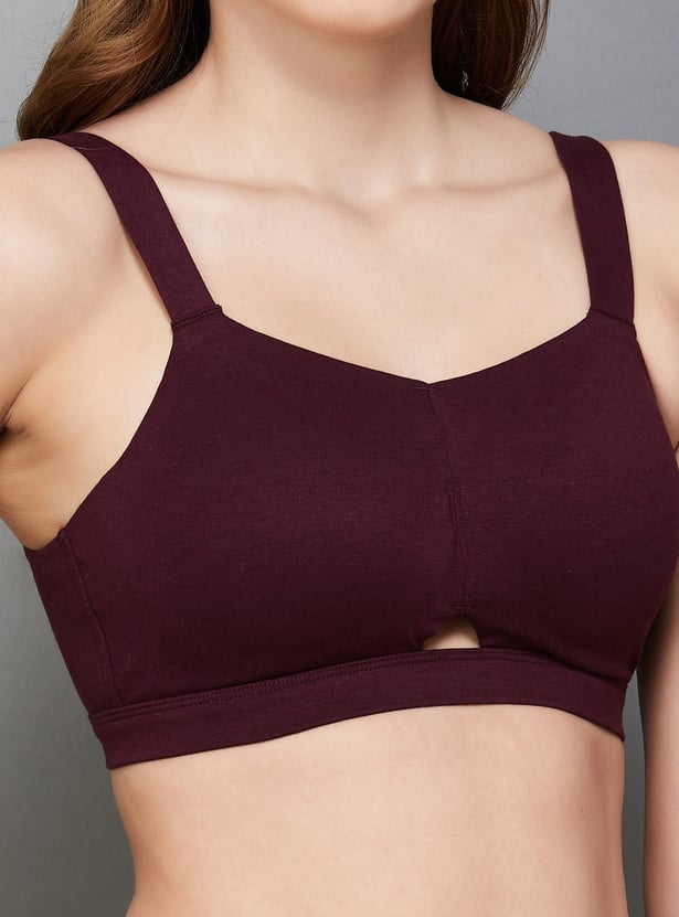 ENAMOR Solid Padded Non-Wired Minimizer Bra