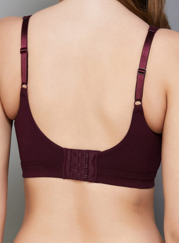 ENAMOR Solid Padded Non-Wired Minimizer Bra