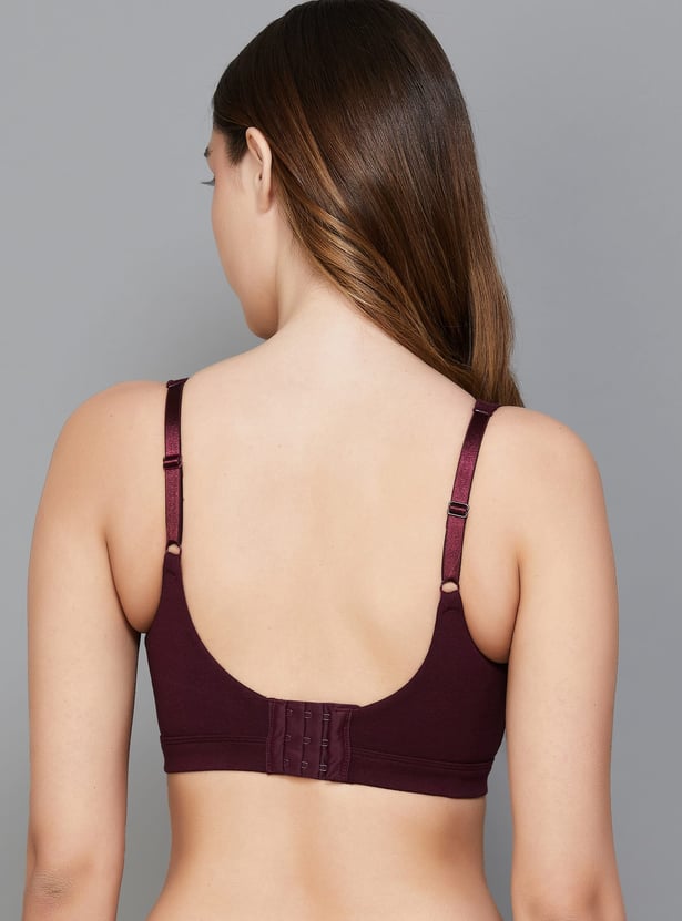 ENAMOR Solid Padded Non-Wired Minimizer Bra