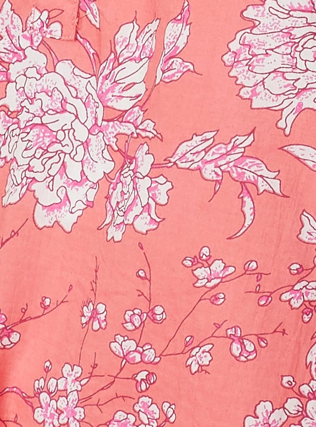 MELANGE Floral Printed Straight Kurta