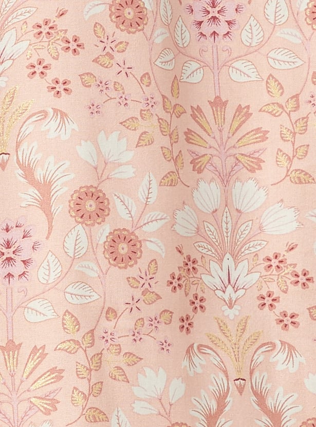 MELANGE Floral Printed Straight Kurta