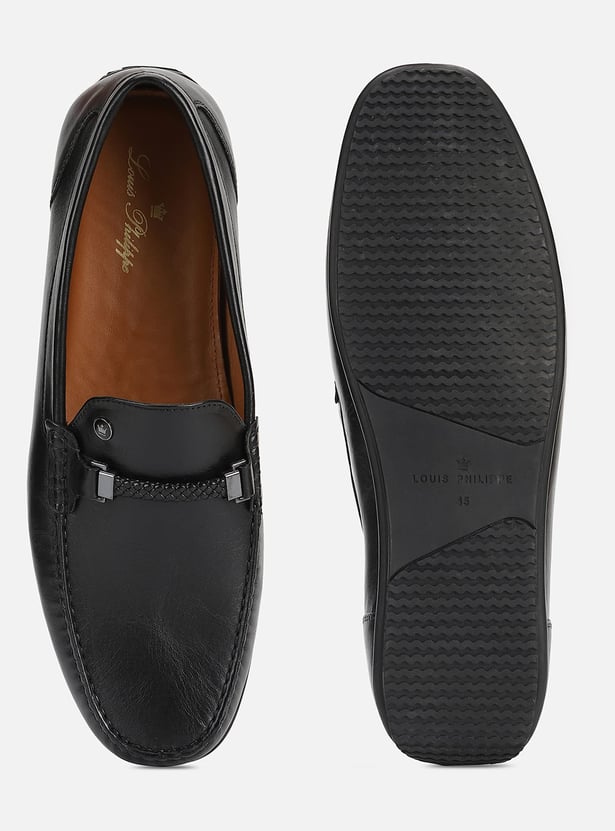 LOUIS PHILIPPE Textured Loafers