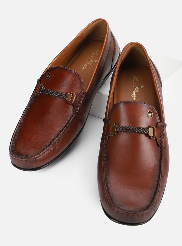 LOUIS PHILIPPE Textured Loafers