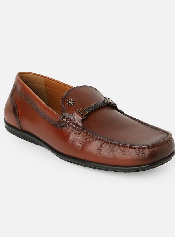 LOUIS PHILIPPE Textured Loafers