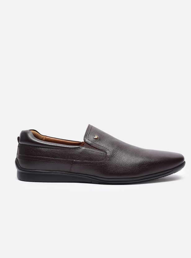 LOUIS PHILIPPE Textured Slip-On Shoes