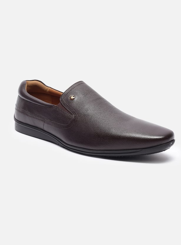LOUIS PHILIPPE Textured Slip-On Shoes