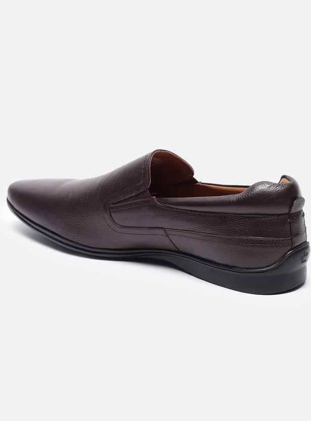 LOUIS PHILIPPE Textured Slip-On Shoes