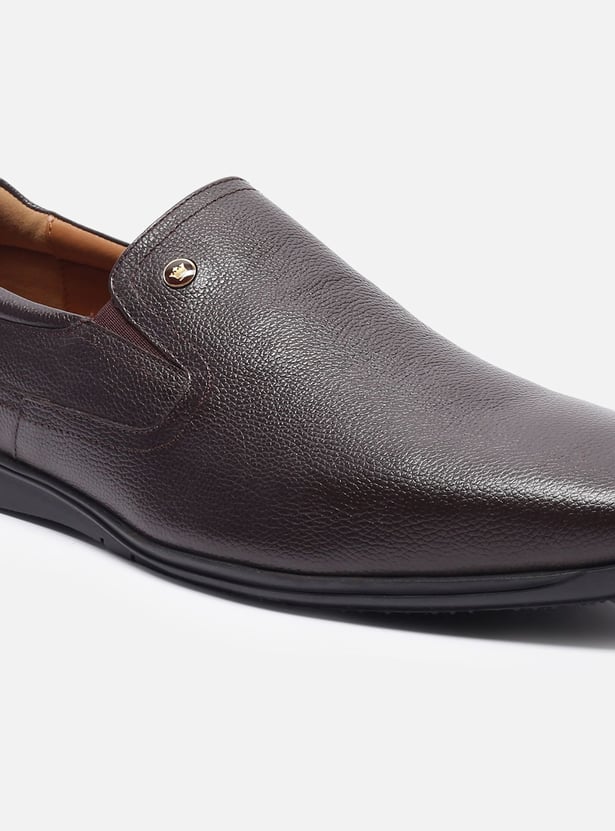 LOUIS PHILIPPE Textured Slip-On Shoes