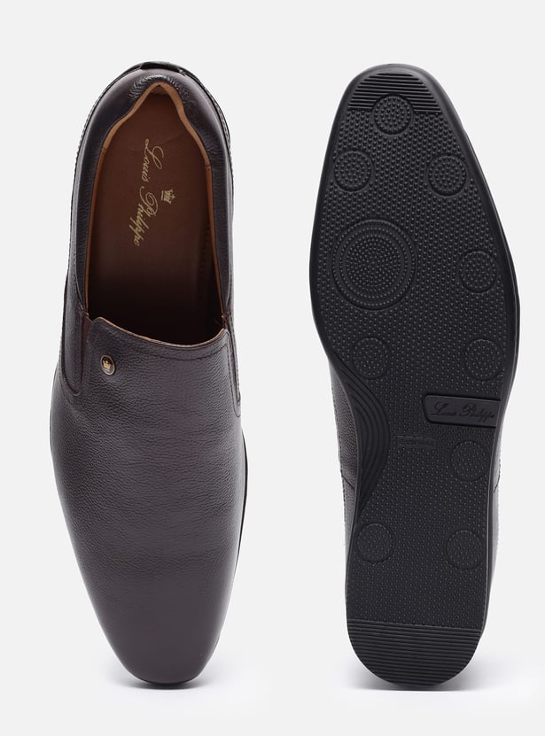 LOUIS PHILIPPE Textured Slip-On Shoes