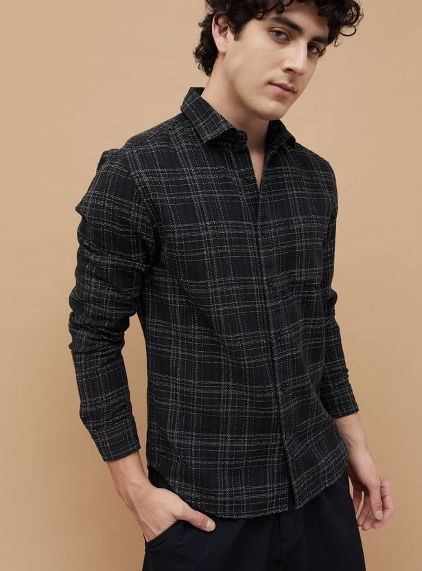 FAME FOREVER Checked Regular Fit Shirt