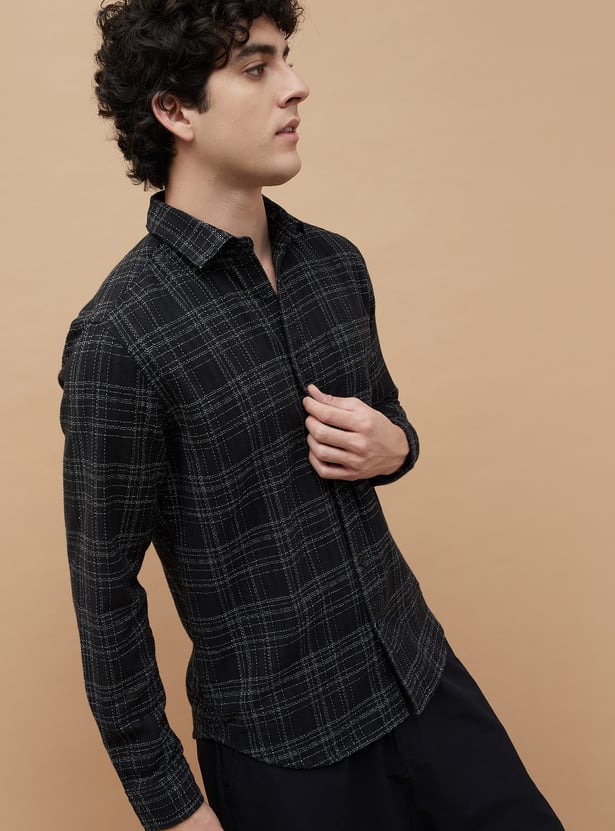 FAME FOREVER Checked Regular Fit Shirt