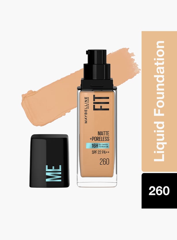 MAYBELLINE New York Fit Me Matte Poreless Foundation - 260 Natural - 30ml