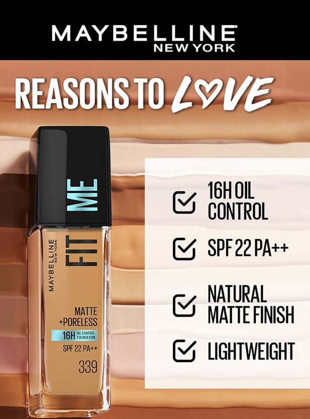 MAYBELLINE NEW YORK Fit Me Matte Poreless Foundation - 339 - 30ml