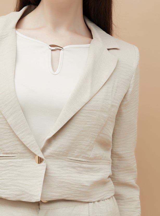 CODE Textured Single-Breasted Blazer