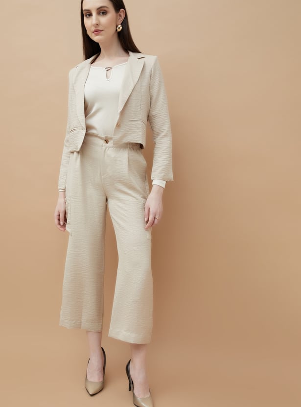 CODE Textured Single-Breasted Blazer
