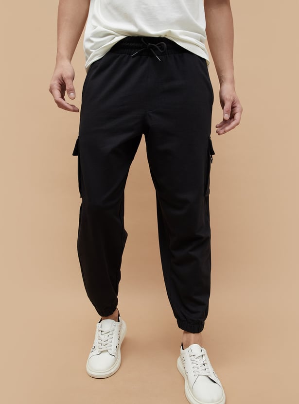FAME FOREVER Solid Elasticated Joggers