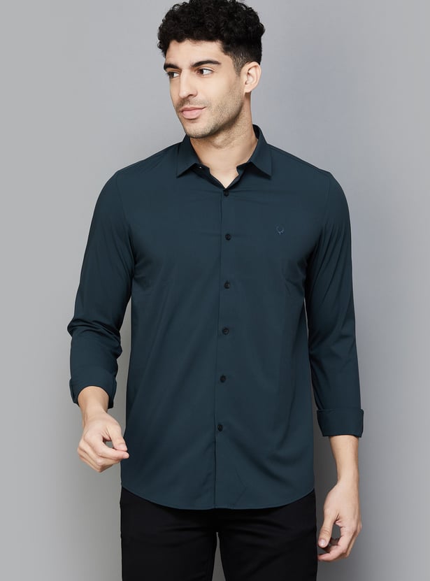 ALLEN SOLLY Solid Slim Fit Shirt