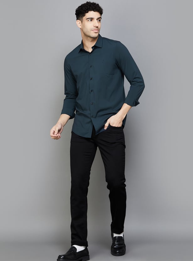 ALLEN SOLLY Solid Slim Fit Shirt