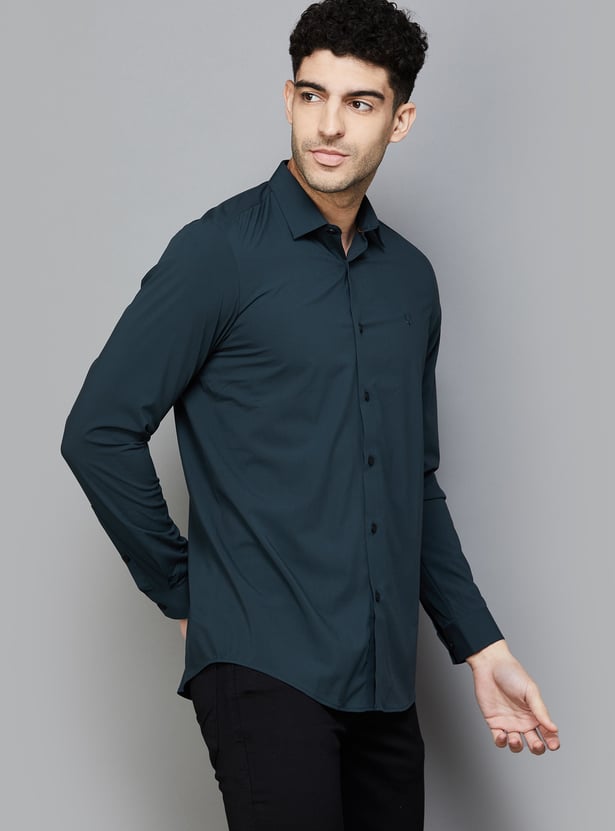 ALLEN SOLLY Solid Slim Fit Shirt