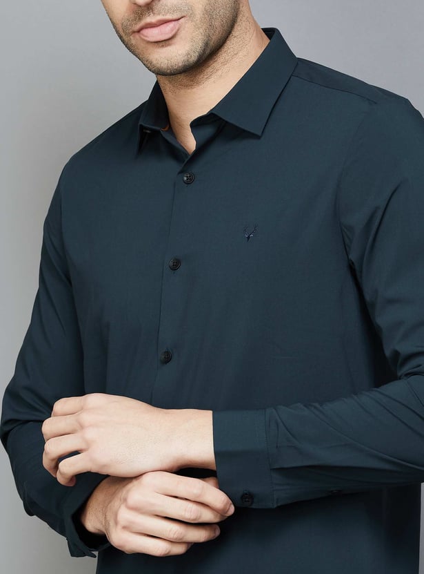 ALLEN SOLLY Solid Slim Fit Shirt