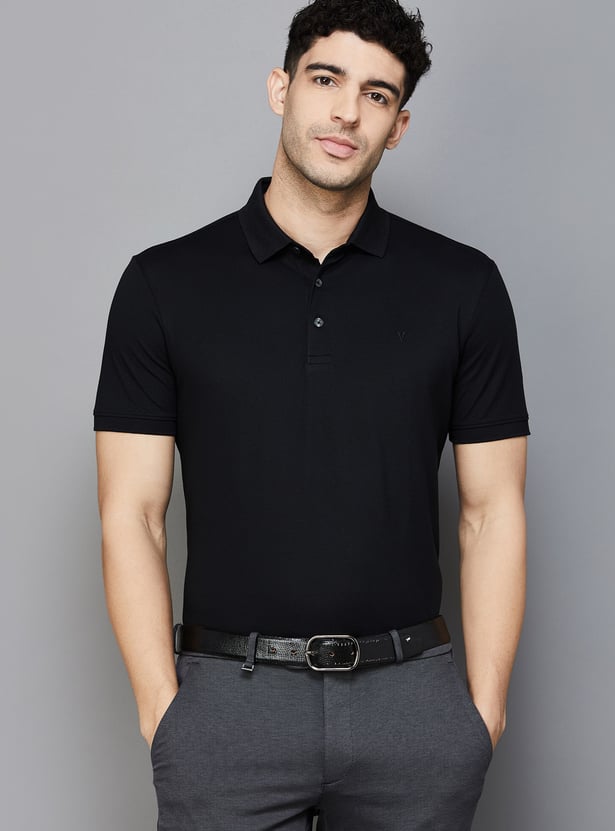 VAN HEUSEN Solid Regular Fit Polo T-shirt