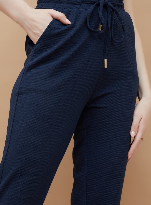 CODE Textured Slim Fit Trousers