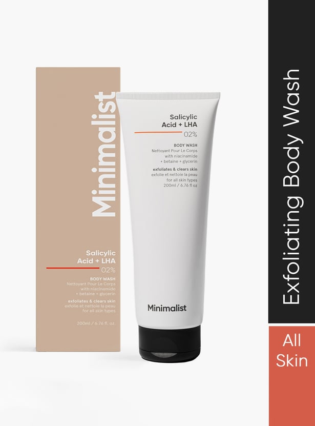 MINIMALIST Salicylic Acid & LHA Exfoliating Body Wash - 200ml