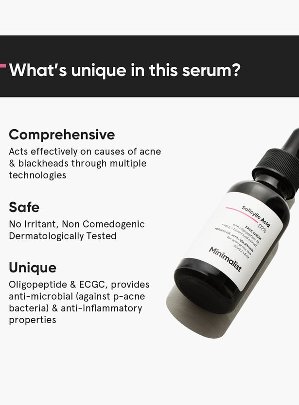 MINIMALIST 2 Percent Salicylic Acid & LHA Face Serum - 30ml