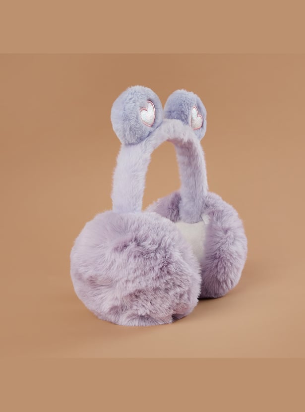 FAME FOREVER Heart Applique Earmuffs
