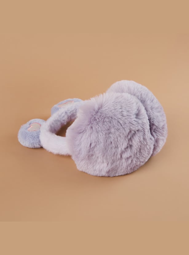 FAME FOREVER Heart Applique Earmuffs