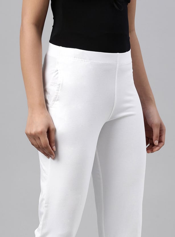 GO COLORS Solid Straight Pants