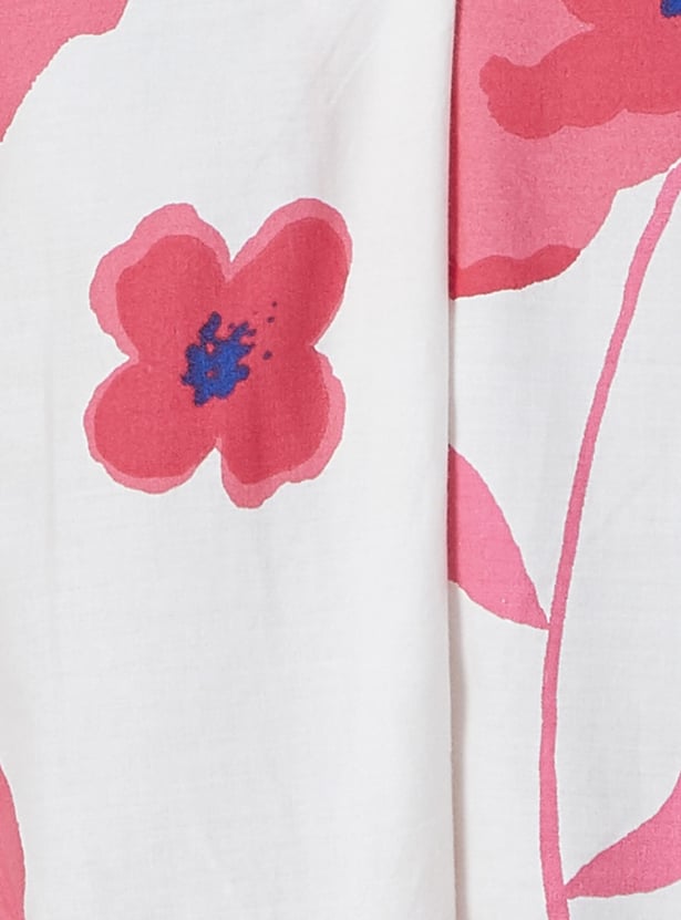 MELANGE Floral Print A-Line Kurta