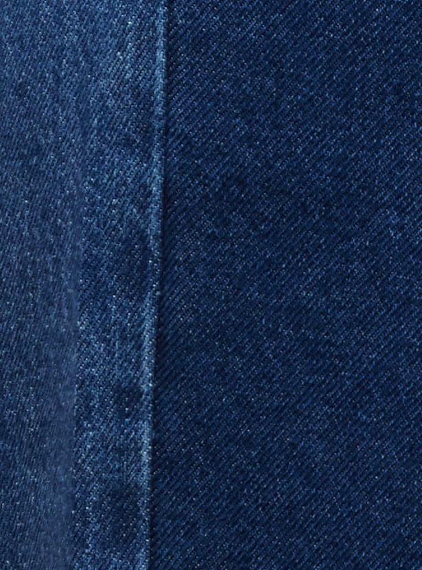 GINGER Patch Paneled Flared Jeans