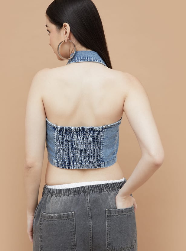 GINGER Washed Sleeveless Crop Top